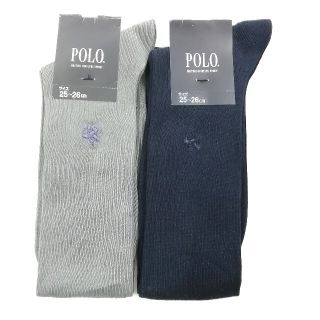 POLO　くつ下　二足セット　グレー　ネイビー　送料込み！　960円！(ソックス)