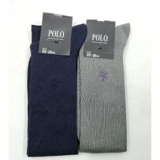 POLO　くつ下　二足セット　グレー×ネイビー　送料込み！　960円！(ソックス)