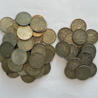 稲穂、鳳凰　100円銀貨　62枚(貨幣)