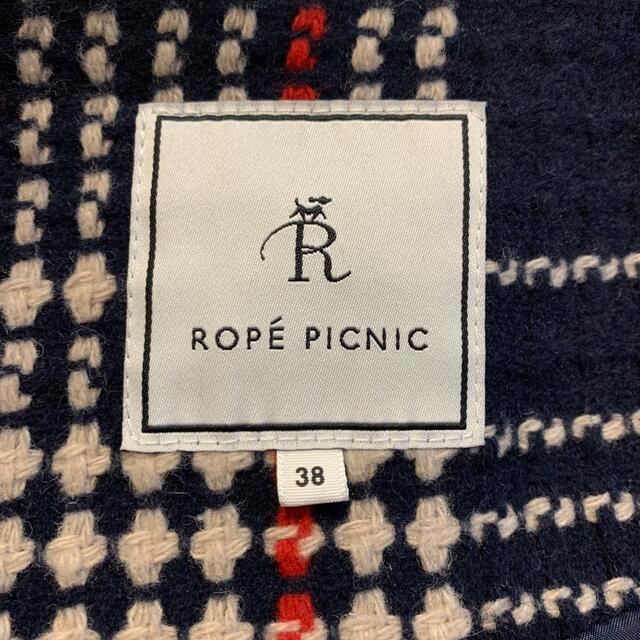 Rope' Picnic(ロペピクニック)のROPE PICNIC☆ノーカラーチェックコート レディースのジャケット/アウター(その他)の商品写真