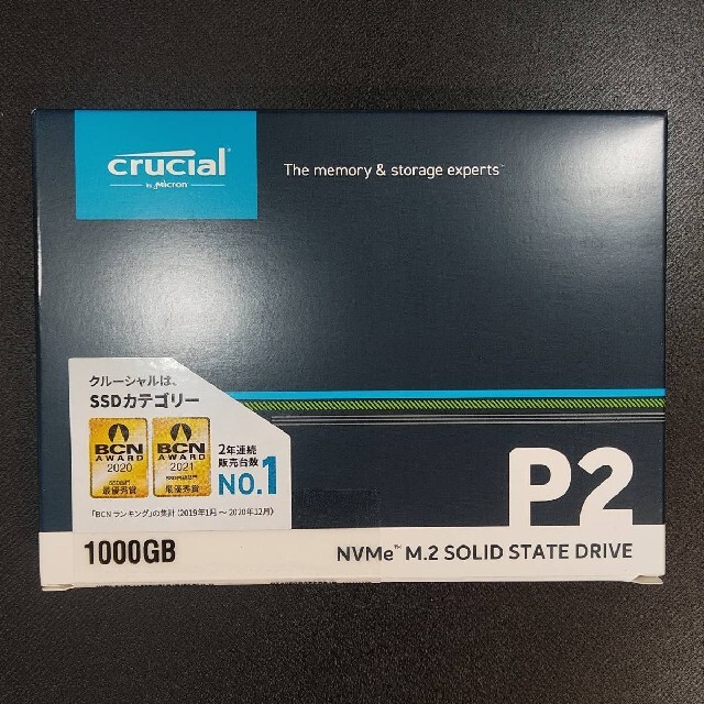 PC/タブレット【限定セール】　crucial クルーシャル　SSD 1000GB M.2