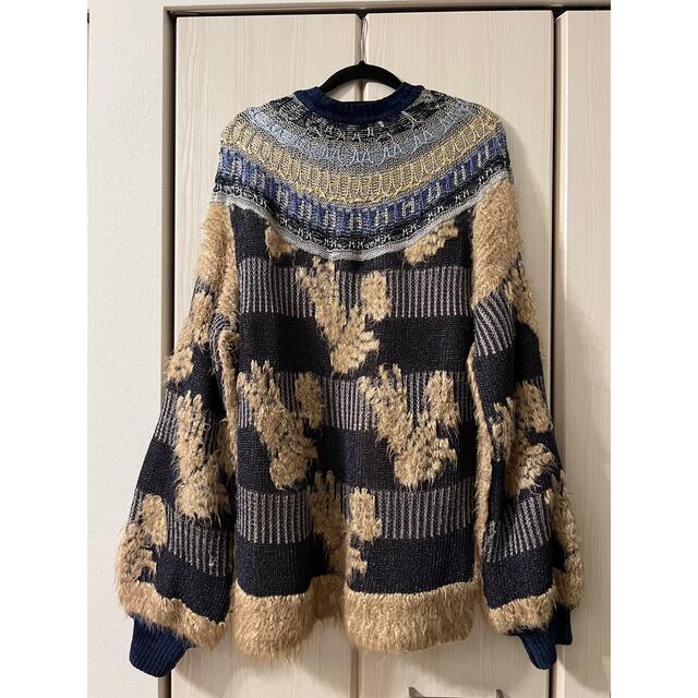 18aw mamekurogouchi Crochet Knit Sweater