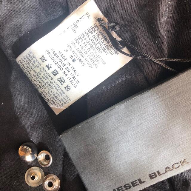 新品 diesel black goldレザージャケット シルバー size38 【数々の