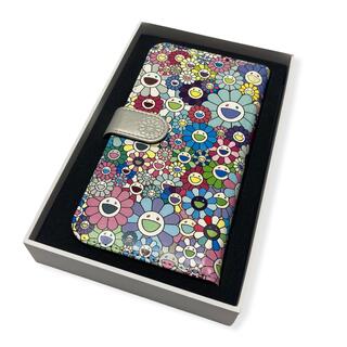 Flower Flip Case スマホケース 手帳型 フラワー L 村上隆(iPhoneケース)