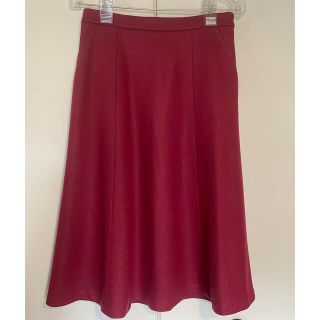 スーナウーナ(SunaUna)のSuna Una赤ウール混スカート新品未使用タグ付き(ひざ丈スカート)
