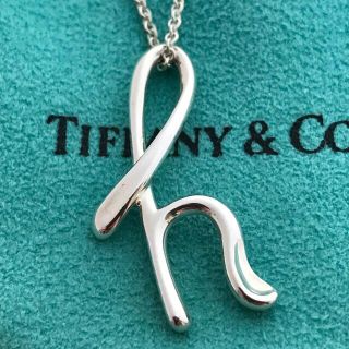 ティファニー(Tiffany & Co.)のTiffanyラージイニシャルh ネックレス 希少　美品(ネックレス)