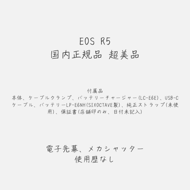 【超美品】 EOS R5 CANON  8K RAW 内部収録