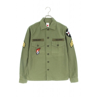 マーカ MSTD-10SH01C ワッペン付きミリタリー長袖シャツ 1