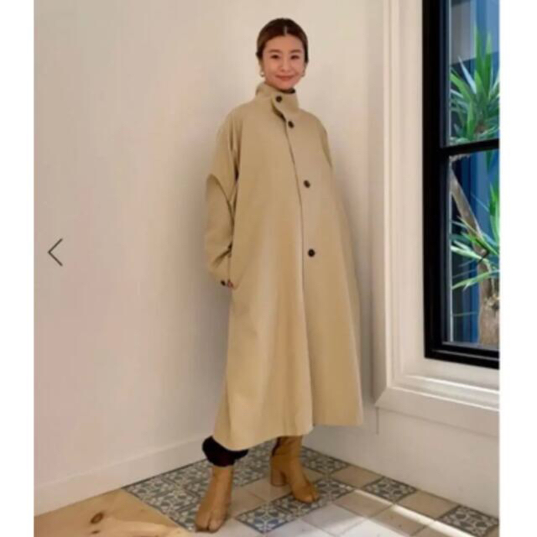 新品 CABaN ウールギャバジン ワイドバランスコート www