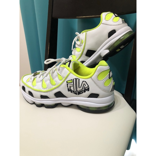 MSGM(エムエスジイエム)のFILA×MSGM  SILVA TRAINER WHITE×YELLOW メンズの靴/シューズ(スニーカー)の商品写真