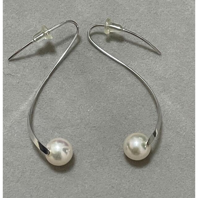 照り照りのアコヤ真珠☆K18WGおおぶりフックタイプピアス | www