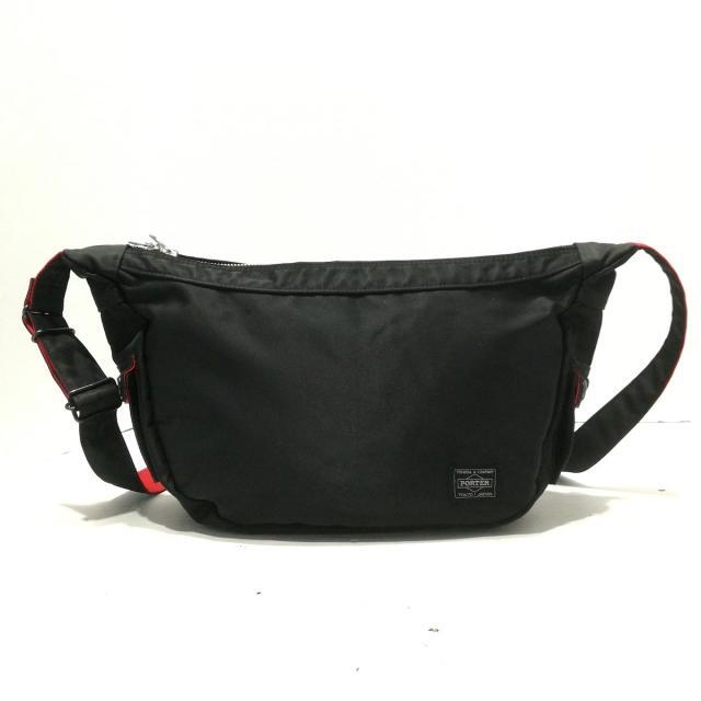 PORTER(ポーター)のポーター ショルダーバッグ - 黒×レッド レディースのバッグ(ショルダーバッグ)の商品写真