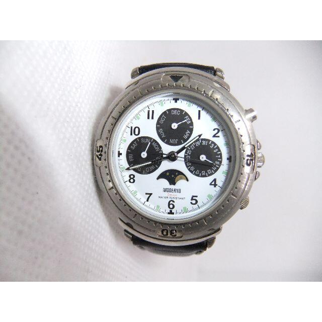 SEIKO(セイコー)のGEAR社 クォーツ　腕時計　 ムーンフェイズ☆パンダ　レア メンズの時計(腕時計(アナログ))の商品写真