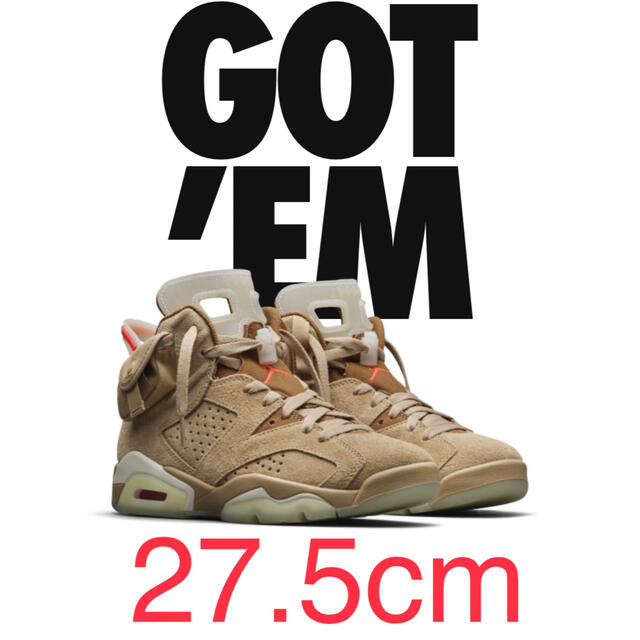 27.5 AIR JORDAN6 TRAVIS SCOTT トラヴィス スコット