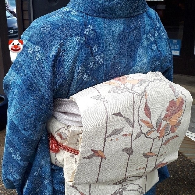 着物✴︎正絹✴︎小紋✴︎高級縮緬✴︎ブルーの通販 by meena's shop ...