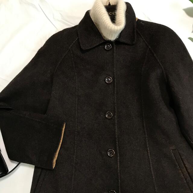 leilian(レリアン)のレリアン Leilian アンゴラ ウールコート 柔らか 軽いコート 高級  M レディースのジャケット/アウター(チェスターコート)の商品写真