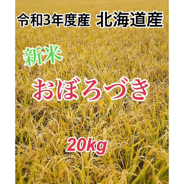 令和3年度産 北海道米  新米 おぼろづき 20キロ　一等米　産地直送食品/飲料/酒