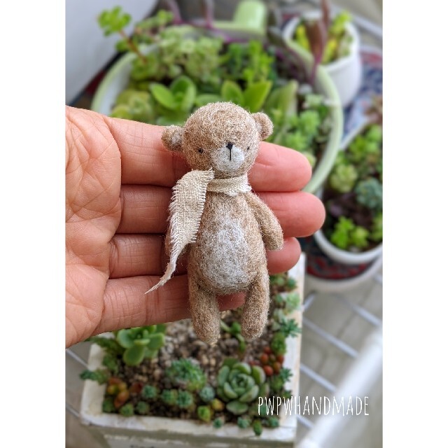羊毛フェルト ハンドメイド テディベア マスコット ミニチュア 羊毛フェルト ハンドメイド テディベア マスコット ミニチュア