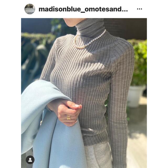 トップスMADISONBLUE タグ付き試着のみタートルネックワイドリブ