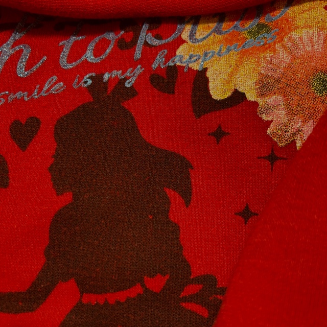 裏起毛トレーナー チュニック 赤 キッズ/ベビー/マタニティのキッズ服女の子用(90cm~)(その他)の商品写真