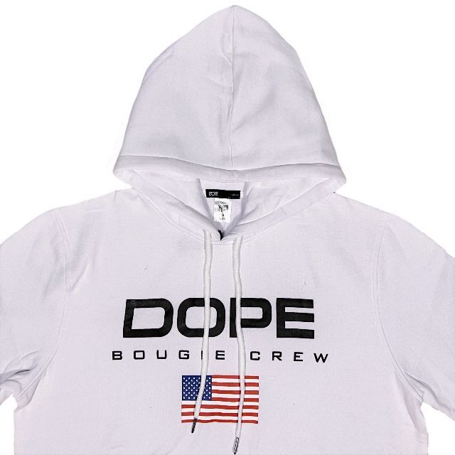DOPE ドープ DOPE USAロゴ プルオーバーパーカー ホワイト XL