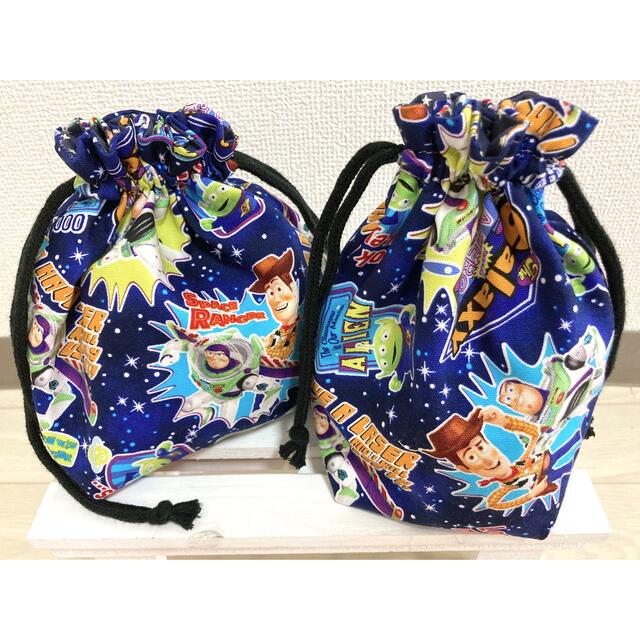 【sale 1500円→1400円】コップ袋　お弁当袋　トイストーリー　巾着 キッズ/ベビー/マタニティのこども用バッグ(ランチボックス巾着)の商品写真