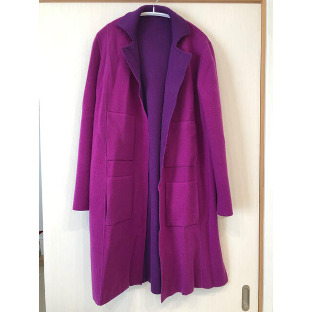 アクリス AKRIS カシミヤ100% カシミア ロングカーディガン