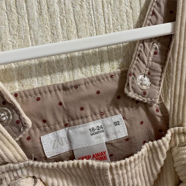 ZARA KIDS(ザラキッズ)の週末限定値下げ！【ZARA KIDS】コーデュロイサロペット キッズ/ベビー/マタニティのキッズ服女の子用(90cm~)(スカート)の商品写真