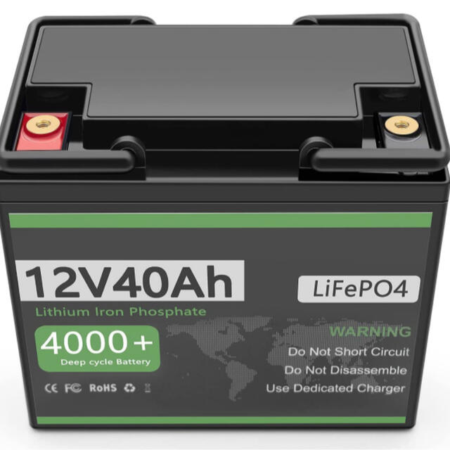 12V 40Ah LiFePO4リン酸鉄リチウム電池公称電圧