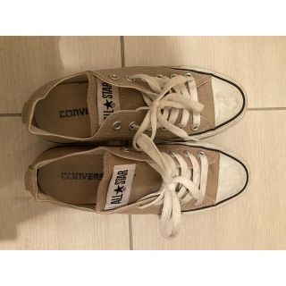 コンバース(CONVERSE)のコンバース　スニーカー　24センチ　ベージュ(スニーカー)