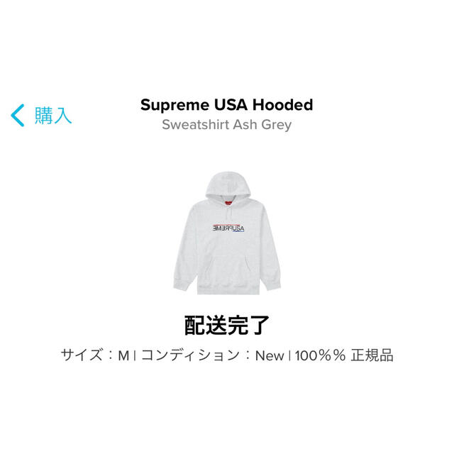 Supreme(シュプリーム)のUSA Hooded Sweatshirt 【新品】 メンズのトップス(パーカー)の商品写真