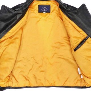 レザーライダースジャケット メンズ L 黒 3連バックル 本革 ダブルX5801-