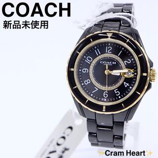 【新品】COACH コーチ ブラック セラミック レディース 腕時計 付属品