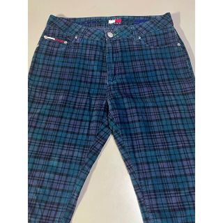 トミーヒルフィガー(TOMMY HILFIGER)のTOMMY JEANS  ベルベットパンツ (タータンチェック柄) Size 3(カジュアルパンツ)