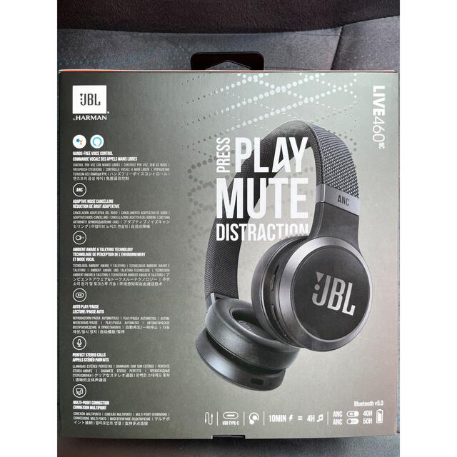 新品未使用 JBL ワイヤレスヘッドホンJBLLIVE460NC BLK ノイズキャンセ ...