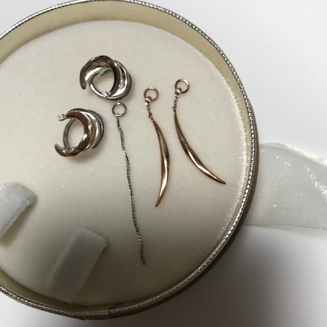 ete イヤリング✨ エテ イヤーカフ&チャームセット シルバー×ゴールド