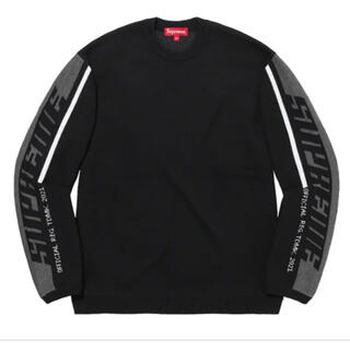 新品　Supreme Sleeve Stripe Sweater Black M(ニット/セーター)