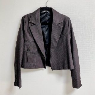 ザラ(ZARA)のクロップド丈 チェック柄 ブレザー(その他)