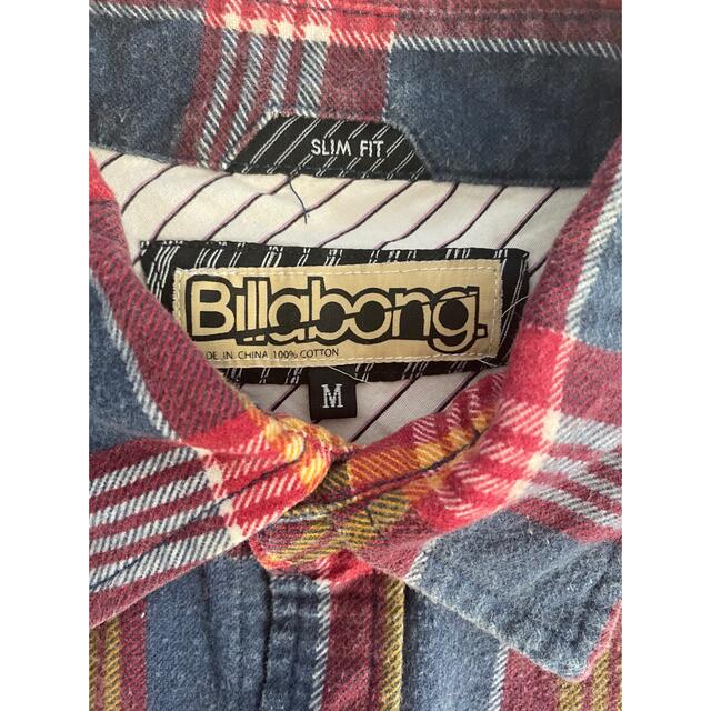 billabong(ビラボン)のBillabong チェックシャツ　Mサイズ メンズのトップス(Tシャツ/カットソー(七分/長袖))の商品写真