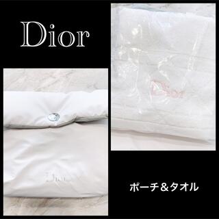 ディオール(Dior)の【新品未使用】Dior ポーチ＆タオルセット(非売品)(ポーチ)