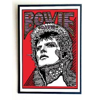 新品A1サイズ☆ DAVID・BOWIEアート半光沢紙 インクジェットプリント(絵画/タペストリー)