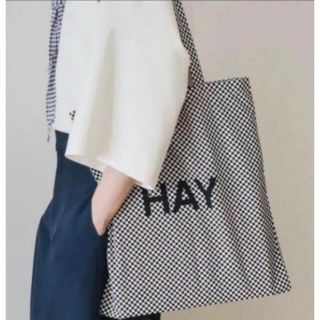 シボネ(CIBONE)のHAY トートバッグ　コットンバッグチェック(トートバッグ)