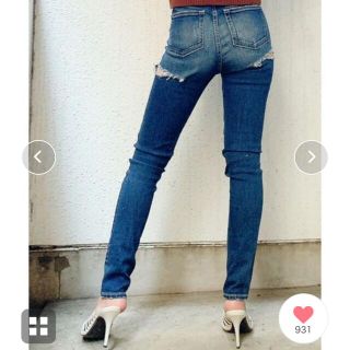 GYDA - 【新品未使用タグ付き】GYDA W BACK RIPPED スキニーデニム