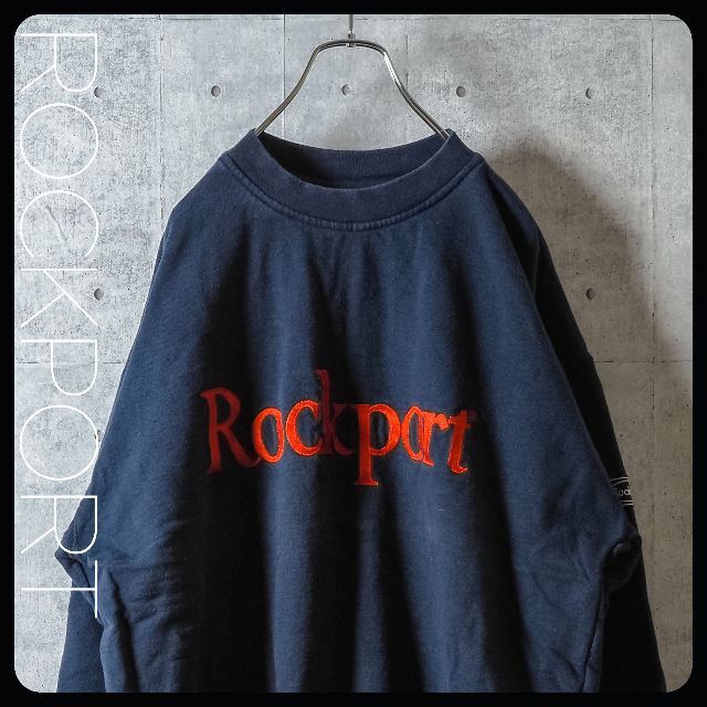 刺繍スウェット Rockport トレーナー ビッグロゴ 太アーム ゆるだぼ