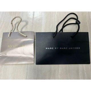 マークバイマークジェイコブス(MARC BY MARC JACOBS)のBVLGARIとMARC　BY　MARC　JACOBSのミニショップ袋２枚セット(ショップ袋)