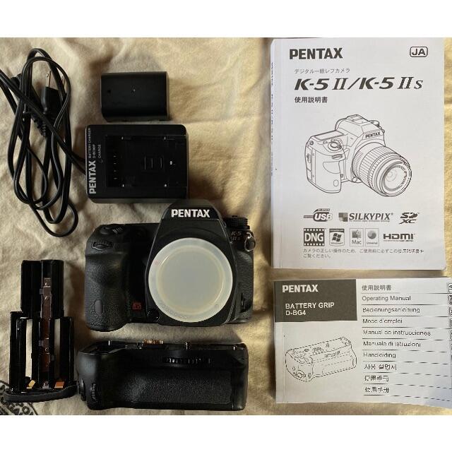 PENTAX(ペンタックス)のPentax K-5Ⅱs ボディ＆ バッテリーグリップ D-BG4 スマホ/家電/カメラのカメラ(デジタル一眼)の商品写真