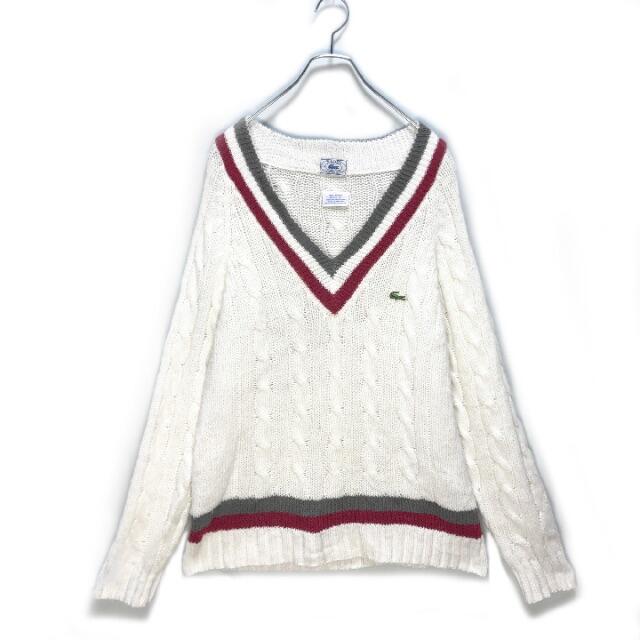 LACOSTE(ラコステ)の【80s】古着 IZOD LACOSTE ラコステ チルデンVネックセーター L メンズのトップス(ニット/セーター)の商品写真