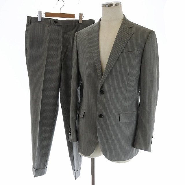 ESTNATION(エストネーション)のエストネーション スーツ テーラードジャケット スラックス ウール L グレー メンズのスーツ(スーツジャケット)の商品写真
