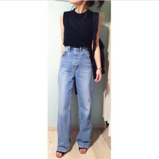 アズールバイマウジー(AZUL by moussy)のAZUL ハイウエストワイドデニム(デニム/ジーンズ)