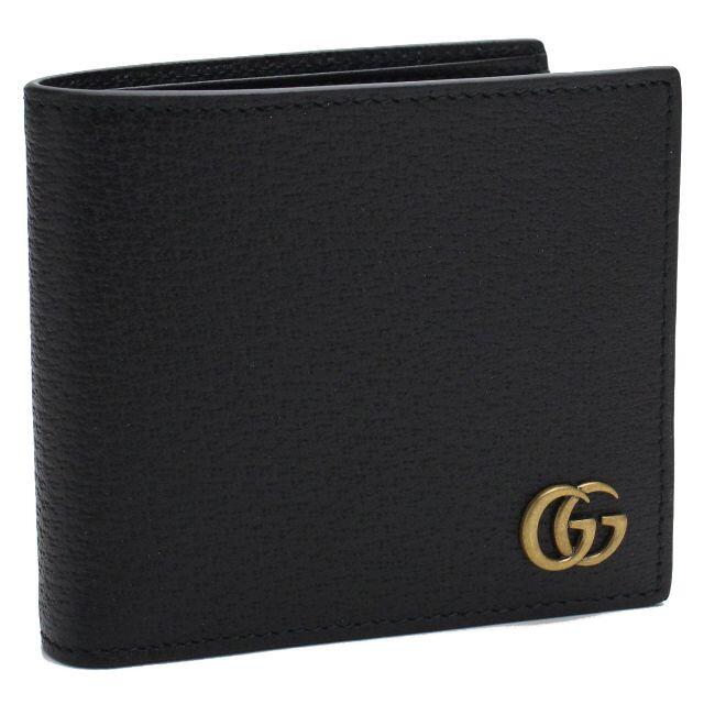 G - GUCCI 2つ折り財布 428725 DJ20T 1000 ブラック メンズの通販 by